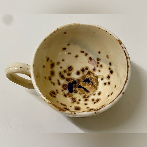 19th Century Antique Gaudy Welsh Grape Pattern Child’s Miniature Teacup - Picture 4 of 9